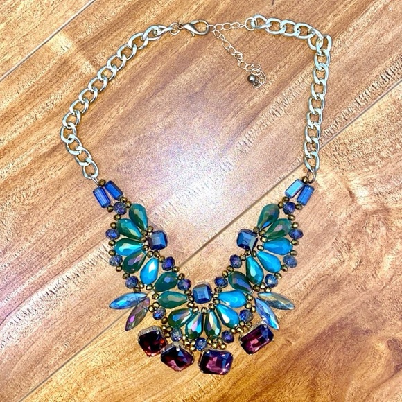 Jewel toned gem necklace - Picture 6 of 7